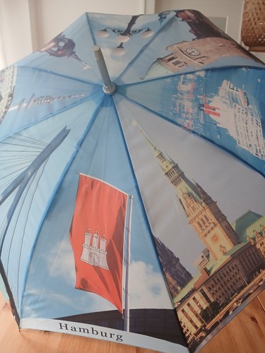 Regenschirm hamburg motiv mit - regenschirm, hamburg-motiv